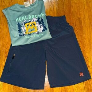 Avalanche boys bundle, size M (10-12), NWOT shirt and shorts